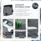 Inflatable Square Hot Tub | 4 Persons | Light Grey | Outsunny
